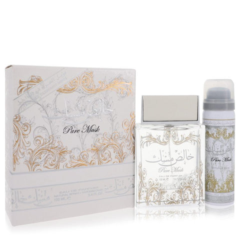 Lattafa Pure Khalis Musk Eau De Parfum Spray Plus 1.7 Deodorant By Lattafa