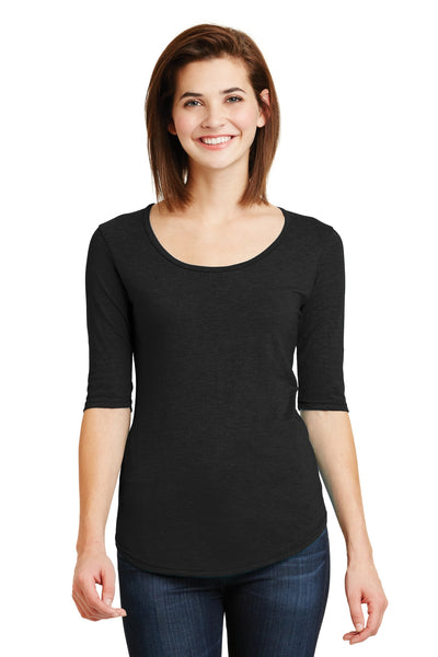 Anvil® Ladies Tri-Blend Deep Scoop Neck 1/2-Sleeve Tee. 6756L