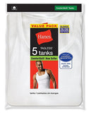 Hanes Men's TAGLESS&reg; ComfortSoft&reg; White A-Shirt 5-Pack