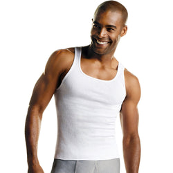 Hanes Men's TAGLESS&reg; ComfortSoft&reg; White A-Shirt 6-Pack