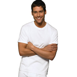 Hanes Classic Mens White Crew Neck T-Shirt P6