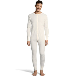 Hanes Men's Solid Waffle Knit Thermal Union Suit