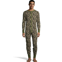 Hanes Men's Camo Waffle Knit Thermal Union Suit