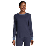 Hanes Women's Solid Color Fusion Crewneck