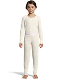 Hanes Girls' Solid Waffle Knit Thermal Set