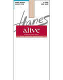 Hanes Alive Full Support Sheer Knee Highs 2-Pack