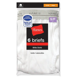 Hanes Boys' White Briefs Value 6-Pack