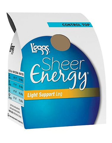 L'eggs Sheer Energy Light Support Leg Control Top, Sheer Toe Pantyhose –  Bell Street Wear