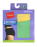 Hanes Women's Cotton Stretch Boy Briefs