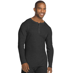 Hanes X-Temp; Men's Organic Cotton Thermal Henley