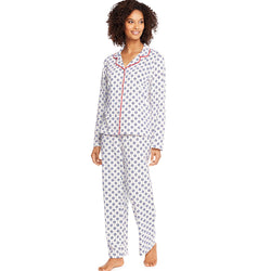 Hanes Knit Notched Collar PJ Set-Plus