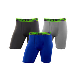 Champion Men's Active Performance Long Leg Boxer Brief 3-Pack