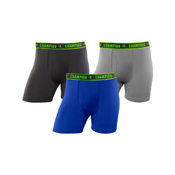 Champion Men's Active Performance Regular Leg Boxer Brief 3-Pack