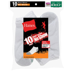 Hanes Boys' No-Show EZ Sort Socks 10-Pk