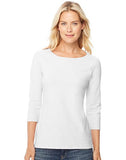 Hanes Stretch Cotton Women's Raglan Sleeve Tee