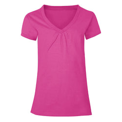 Hanes Girls' Shirred V-Neck Tee