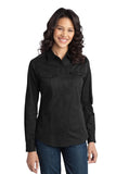 Port Authority® Ladies Stain-Release Roll Sleeve Twill Shirt. L649