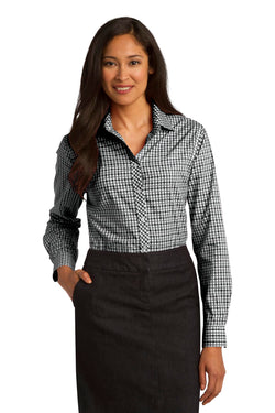 Port Authority® Ladies Long Sleeve Gingham Easy Care Shirt. L654