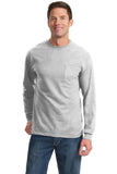 Port & Company® Tall Long Sleeve Essential Pocket Tee. PC61LSPT