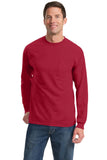 Port & Company® Tall Long Sleeve Essential Pocket Tee. PC61LSPT