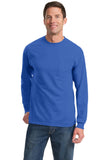 Port & Company® Tall Long Sleeve Essential Pocket Tee. PC61LSPT